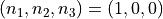 (n_1,n_2,n_3) = (1,0,0)