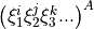 \left(\xi_1^i \xi_2^j \xi_3^k ... \right)^A