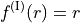 f^{\rm (I)}(r) = r