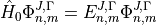\hat{H}_0 \Phi_{n,m}^{J,\Gamma} = E_{n,m}^{J,\Gamma} \Phi_{n,m}^{J,\Gamma}
