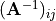 ({\mathbf A}^{-1} )_{ij}