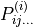 P_{ij\ldots}^{(i)}