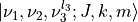 |\nu_1, \nu_2, \nu_3^{l_3}; J, k, m\rangle