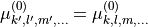 \mu_{k',l',m', \ldots}^{(0)} = \mu_{k,l,m, \ldots}^{(0)}