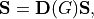 {\bf S} = {\bf D}(G) {\bf S},