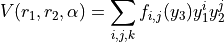 V(r_1,r_2,\alpha) = \sum_{i,j,k} f_{i,j}(y_3) y_1^i y_2^j