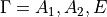 \Gamma=A_1, A_2, E