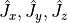 \hat{J}_x, \hat{J}_y, \hat{J}_z