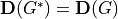 {\bf D}(G^*) = {\bf D}(G)