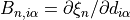 B_{n,i \alpha} = \partial \xi_n / \partial d_{i \alpha}