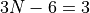 3N - 6 = 3