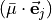 \left(\bar{\bf \mu}\cdot \vec{\bf e}_j \right)